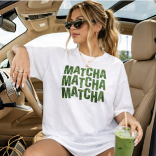 Groene Thee Latte T-shirt MATCHA shirt, matcha tee