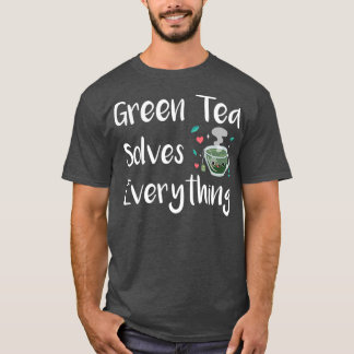 Groene thee lost alles 2 op t-shirt