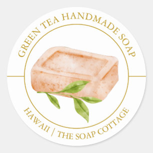 Groene Thee Zeep Label