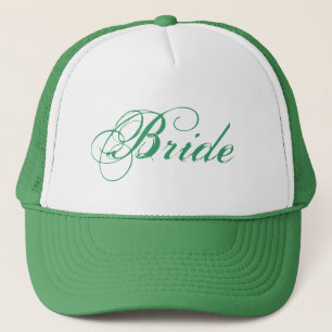 Groene thema eenvoudig Bruid pet