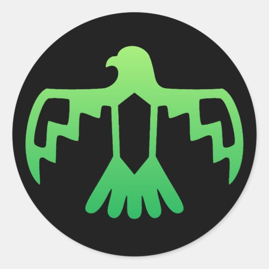 Groene Thunderbird Sticker (Voorkant)