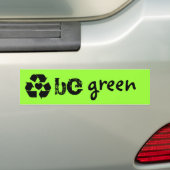 groene ticker bumpersticker (Op auto)