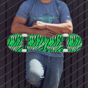 Groene Tijger Dier Huid Patroon Ontwerp Skateboard