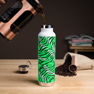 Groene Tijger Dier Huid Patroon Ontwerp Waterfles