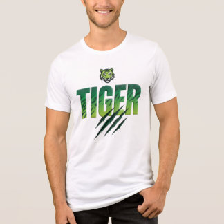 Groene Tijger Vetgedrukte Typografie Tri-Blend Shirt