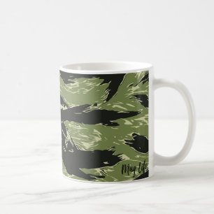 Groene tijgerstreep Camo Pattern Koffiemok