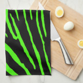 Groene tijgerstrepen theedoek (Quarter Fold)