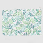 Groene tinten tropische palm bladeren patroon tapi golfhanddoek (Horizontaal)