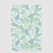 Groene tinten tropische palm bladeren patroon tapi golfhanddoek (Voorkant)