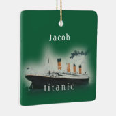  groene Titanic Kerstmis Keramisch Ornament (Rechts)