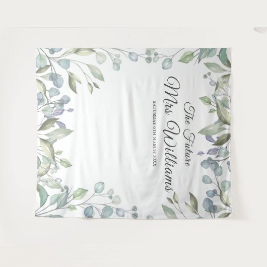 Groene Toekomstige Bruidsfeest Foto Requisiet Wandkleed (Voorkant (horizontaal))