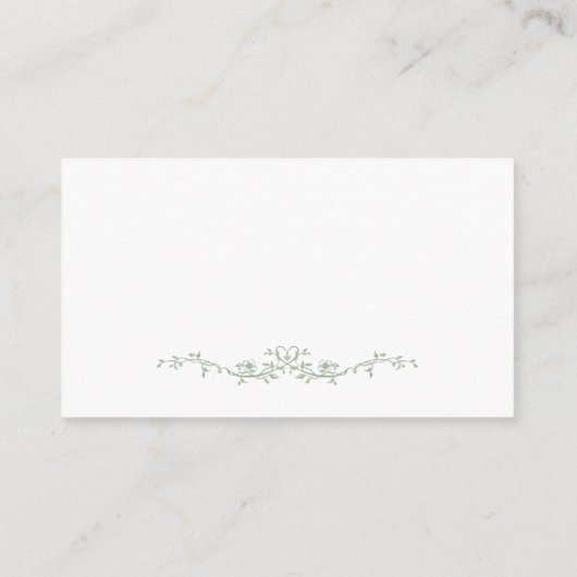 Groene Toile Enclosure Kaart Aangepaste Insert Flo (Achterkant)