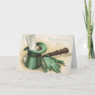 Groene Top Hat Handschoenen Shillelagh Clay Pipe S Kaart