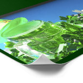 Groene top-hoed en groene bier - poster (Hoek)