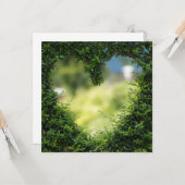 Groene Topiary Hart Kaart (Voorkant / Achterkant in situ)