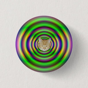 Groene Torus Tunnel Pinback Button + kat