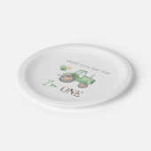 Groene Tractor 1e Verjaardagspapier Bord (Gekanteld)