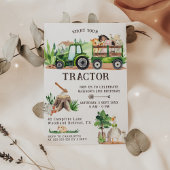 Groene Tractor 2e Verjaardag Kaart