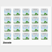 Groene Tractor Baby shower Envelope Seal Vierkante Sticker (Vel)