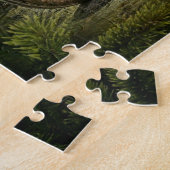 groene tractor Barn Kerstmis Legpuzzel (Zijkant)