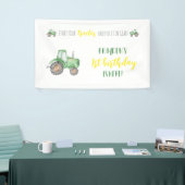 Groene tractor Boerderij Birthday Backdrop Spandoek (Beurs)