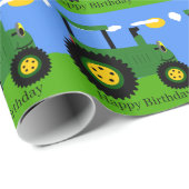Groene Tractor Inpakpapier (Rol Hoek)