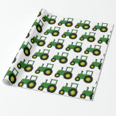 Groene Tractor Inpakpapier (Uitgerold)