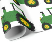 Groene Tractor Inpakpapier (Rol Hoek)