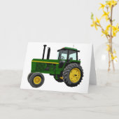 Groene Tractor Kaart (Gele Bloem)