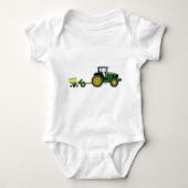 Groene Tractor met Planter Cart Romper (Voorkant)