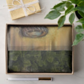 groene tractor Rustic Old Barn Tissuepapier (Geschenk)