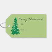 Groene Tractor & Schuur Kerst Label Cadeaulabel (Achterkant Horizontaal)