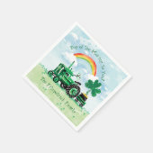  groene tractor Shamrock Voeg familienaam toe Servetten (Hoek)
