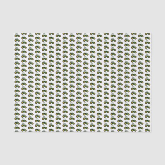 Groene tractoren tissuepapier (Voorkant)