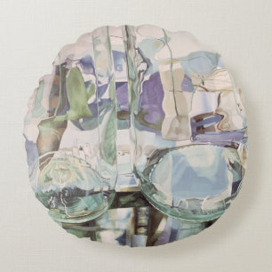 Groene transparantie rond kussen