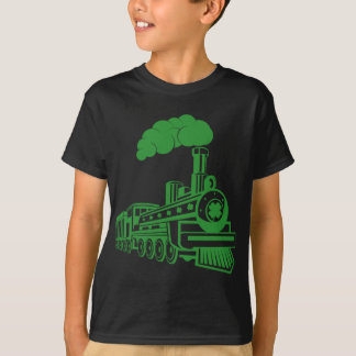 Groene trein Ierse St. Patrick's Day vakantie jong T-shirt