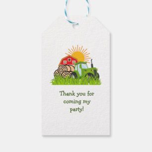 groene trekker   Jongens thema verjaardagsfeestje Cadeaulabel