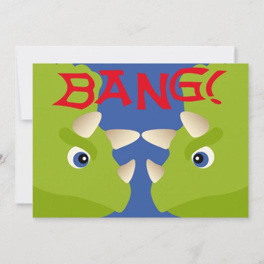 Groene Triceratops Dinosaurus vijfde verjaardag Kaart (Achterkant)