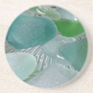 Groene trillingen Groen Zee Glass Zandsteen Onderzetter