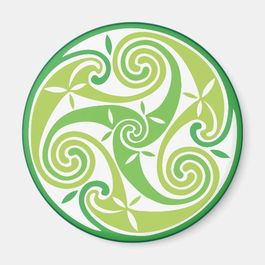 Groene triskel magneet (Voorkant)