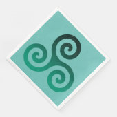 Groene Triskele Oude Keltische Symbool Munt Servet (Hoek)