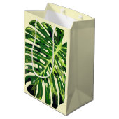 Groene tropische bladeren cadeautas (Achterkant Gekanteld)