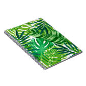 Groene tropische bladeren notitieboek (Rechterzijde)
