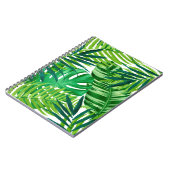 Groene tropische bladeren notitieboek (Linkerzijde)