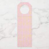 Groene tropische bladeren polka stippen roze bruil flessenhanger (Achterkant)