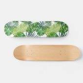 Groene tropische bladeren skateboard (Horizontaal)