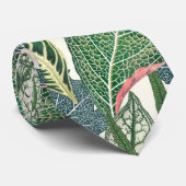 Groene tropische bladeren stropdas (Opgerold)