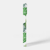 Groene tropische bladmonogram iPhone hoesje (Rechterkant)