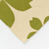 Groene tropische bloemen botanische lente zomer fleece deken (Hoek)