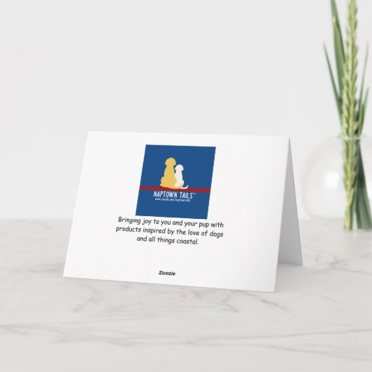 Groene Tropische Eiland Gele Hond Dank u Kaarten (Achterkant)